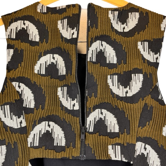 Anthropologie Hunter Dixon by Hunter Bell Adette Dress Olive Green Black Sz 2 - Picture 10 of 13